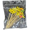 50 Piques Apéritifs en Bois avec Décor Fruits – 12 cm