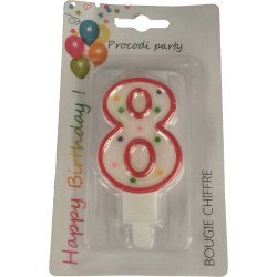 BOUGIE CHIFFRE N  8