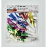 Set of 10 Multicolored Metallic Party Blowouts