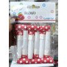 Set of 6 Red Party Blowouts with White Polka Dots