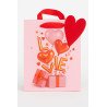 Pink Gift Bag - LOVE Theme with Heart Decorations