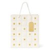 White Gift Bag with Gold Studs