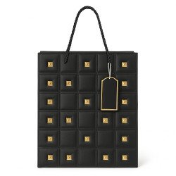 Black Gift Bag with Gold Studs