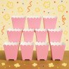 Set of 10 Pink Popcorn Boxes – Festive Design