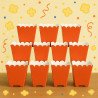 Set of 10 Red Popcorn Boxes – Festive Design