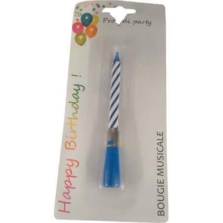 BOUGIE MUSICAL BLUE