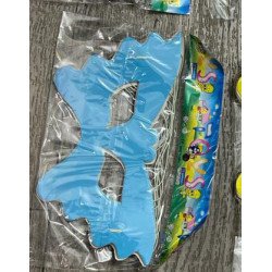 Lot de 6 Masques de Fête Métallisés Bleu Clair