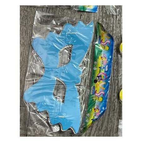 Lot de 6 Masques de Fête Métallisés Bleu Clair