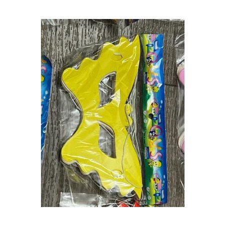 Set of 6 Yellow Metallic Party Masks