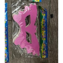 Lot de 6 Masques de Fête Métallisés Roses