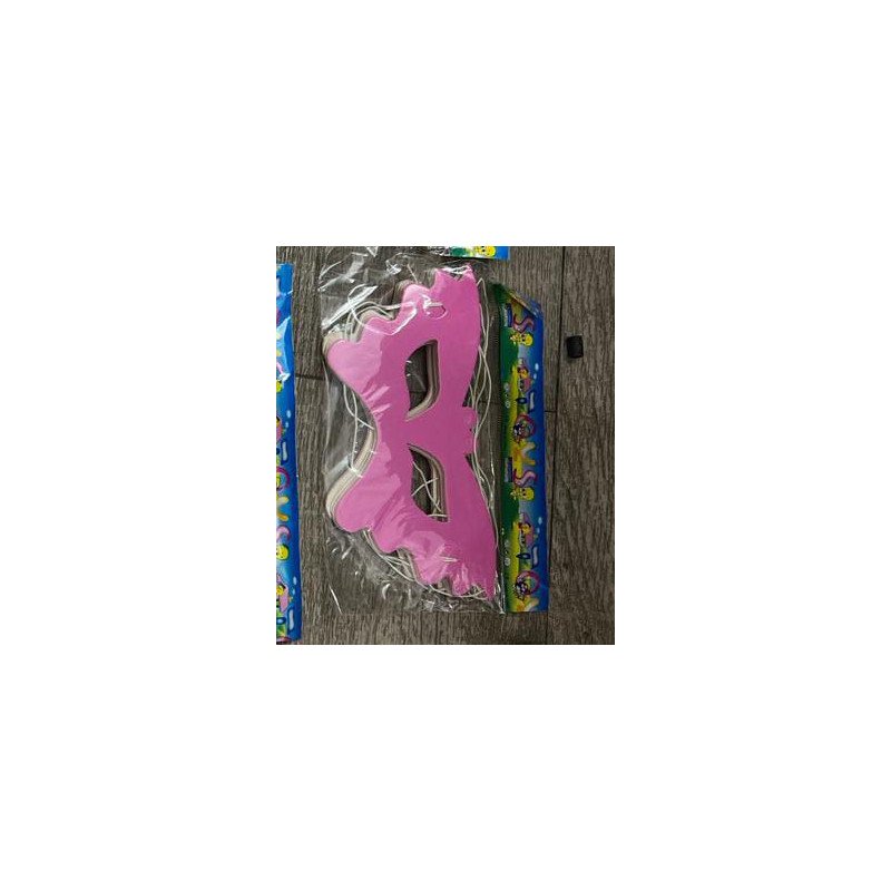 Lot de 6 Masques de Fête Métallisés Roses