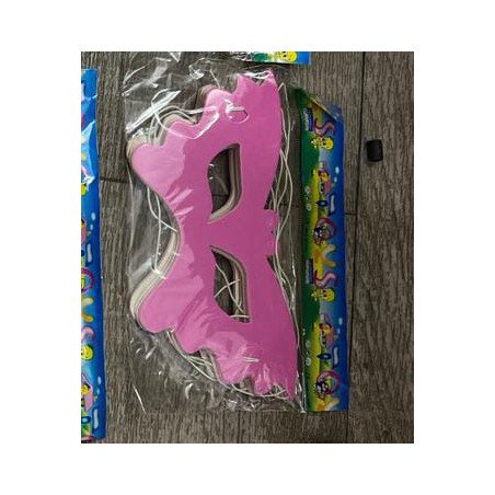 Lot de 6 Masques de Fête Métallisés Roses