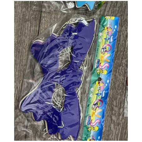 Lot de 6 Masques de Fête Métallisés Bleu Roi