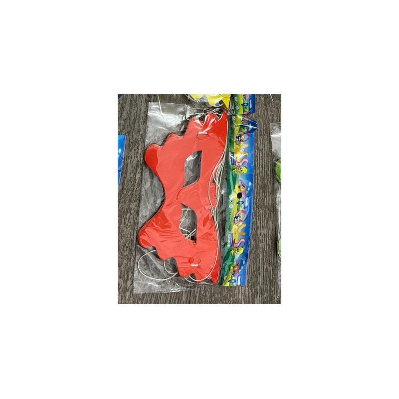 Lot de 6 Masques de Fête Métallisés Rouges