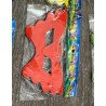 Lot de 6 Masques de Fête Métallisés Rouges