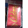 "Happy Birthday" Sash – Red Satin with Gold Letters