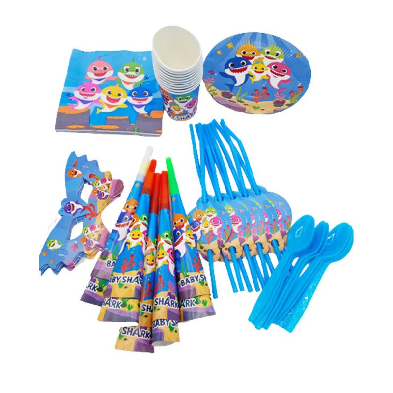 Baby Shark Birthday Party Pack – 10 Items
