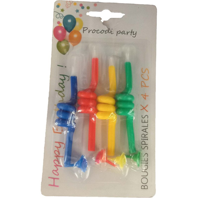 4 BOUGIES SPIRALES