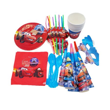 Cars Birthday Party Pack – 10 Items (10 pieces per item)