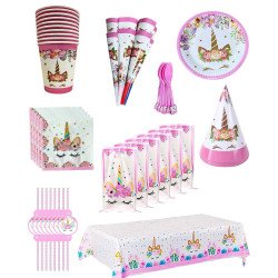 Elegant Unicorn Birthday Party Pack – 10 Items (10 pieces per item)