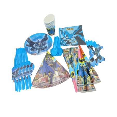 Batman Birthday Party Pack – 10 Items (10 pieces per item)