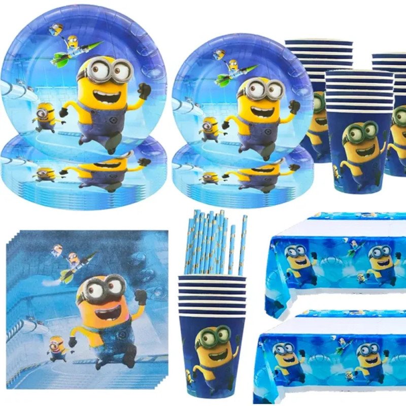 Minions Birthday Party Pack – 10 Items (91 pieces)