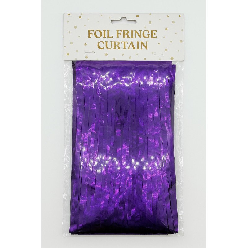 Purple Foil Fringe Curtain – 1 Piece