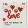 LOVE Red Balloon Kit – 5 Pieces