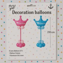 Kit Colonne de Ballons Décoratifs – Prince ou Princess – 210 cm