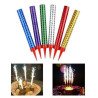 Bougies Fontaines Scintillantes Multicolores – Lot de 6