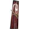 Lot de 4 Bougies Cierges Rouges Scintillantes Torsadées