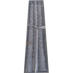 Lot de 4 Bougies Cierges Argentées Scintillantes Torsadées