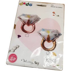 Foil Balloon Diamond Ring "Wedding Day"