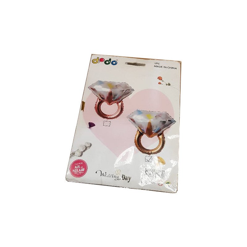 Foil Balloon Diamond Ring "Wedding Day"