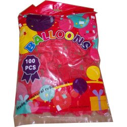 Sachet de 100 Ballons en Latex - Couleurs Drapeau Marocain (Rouge et Vert)