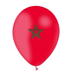 Bag of 100 Latex Balloons - Moroccan Flag Colors (Red and Green)