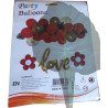"Love" Balloon Kit - Red, Gold and White (25 pieces)