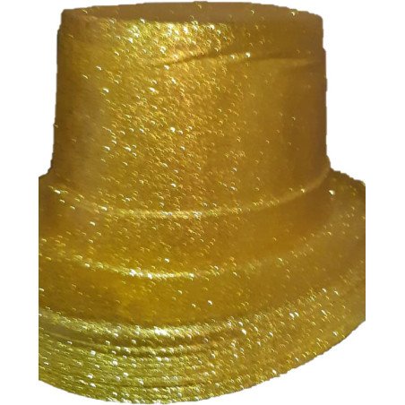 Gold Glitter Top Hat