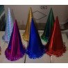 Chapeau Pointu d'Anniversaire Métallisé avec Bordure Brillante (Vendu à l'Unité)