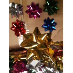 Nœud Cadeau Métallisé Auto-Adhésif (Vendu à l'Unité)