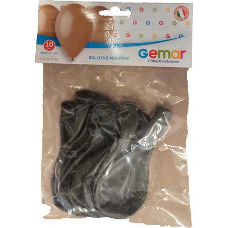 BALLONS MARRON 10PCS 26 CM