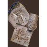 Pack de 30 Pièces Jetable "Happy Birthday" Blanc et Doré Luxe