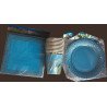 30-Piece Disposable "Happy Birthday" Blue and Gold Luxury Pack - Adult Party
