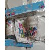 30-Piece Disposable "Happy Birthday" White Multi-Colored Patterns Pack