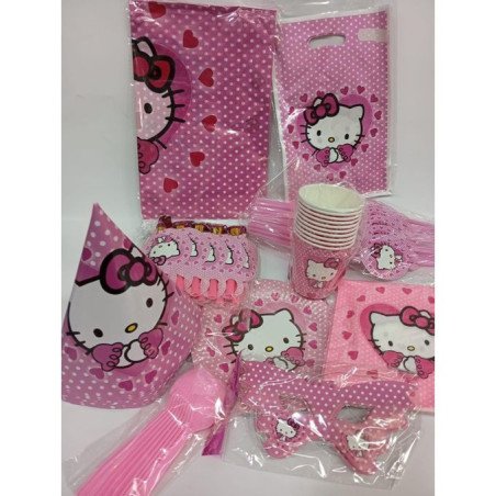 Pack Fête Complet Hello Kitty - 10 Articles / 10 Pièces par Article