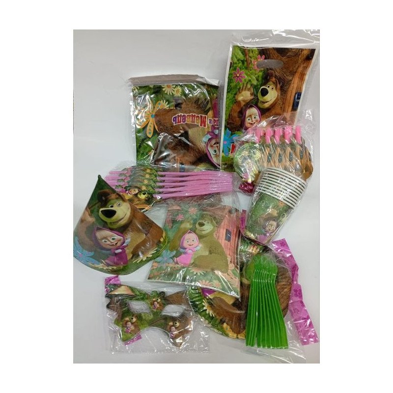 Complete Masha and the Bear Party Pack - 10 Items / 10 Pieces per Item