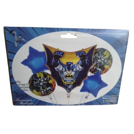 Pack de 5 Ballons de Décoration - Thème Batman
