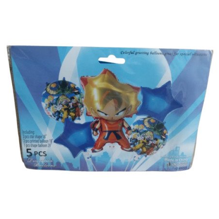 Pack de 5 Ballons de Décoration - Thème Dragon Ball