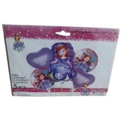 Pack de 5 Ballons de Décoration - Thème Princesse Sofia