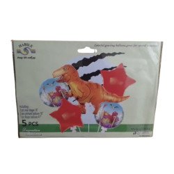 5-Piece Dinosaur Decoration Balloons Pack